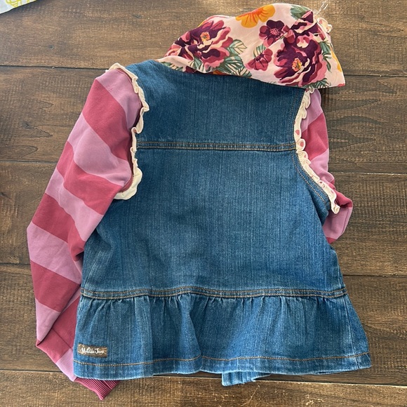 Matilda Jane Labyrinth Jean Jacket / Vest With Removable Sleeves, size 10 - Picture 5 of 7